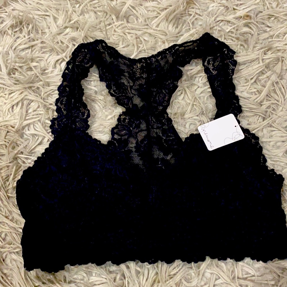 Black lace bralette
